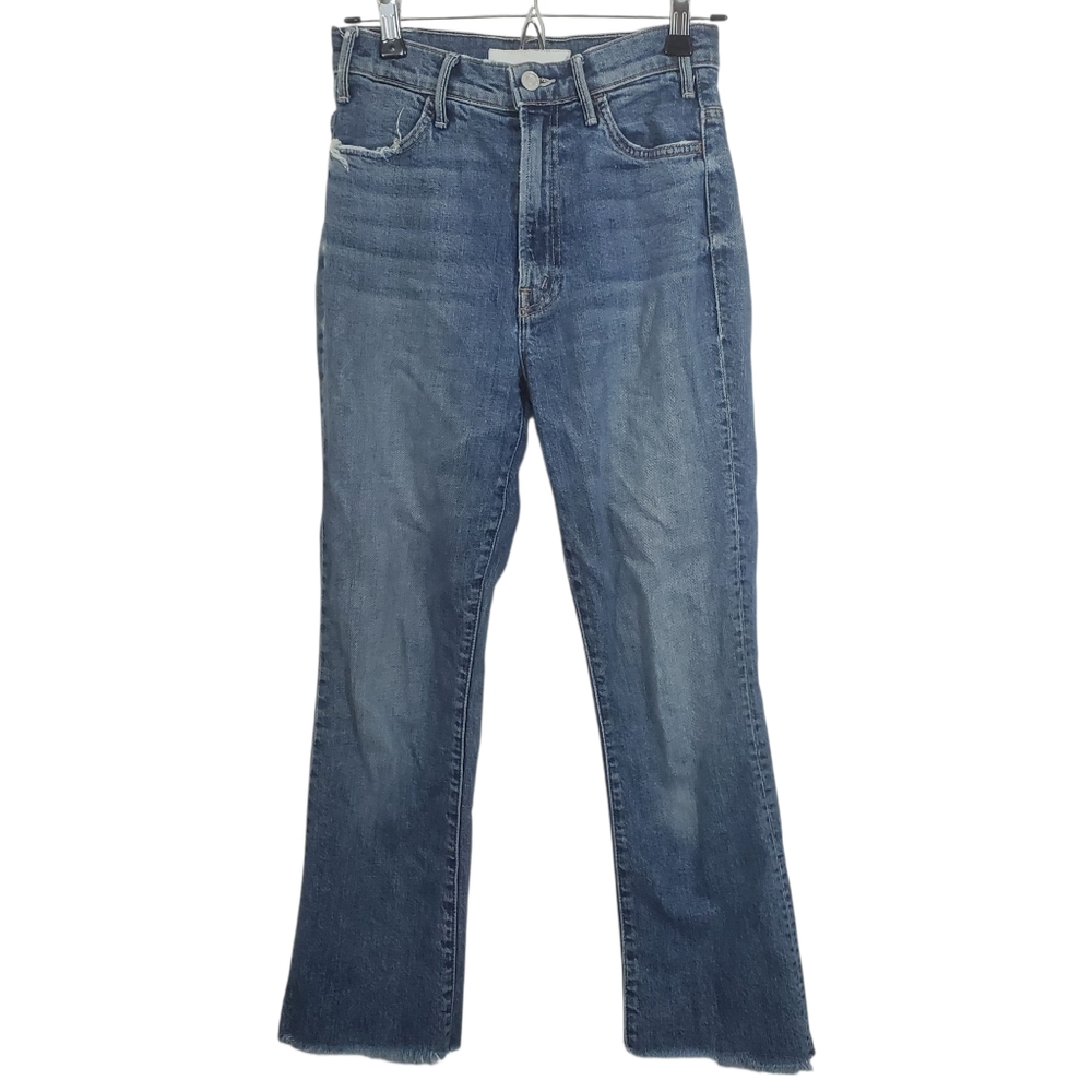 MOTHER Superior Jeans The Hustler Ankle Fray We All Scream Size 25 Boho Distress